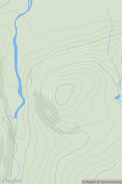 Thumbnail image for West Hill [Northumberland] [NT909294] showing contour plot for surrounding peak